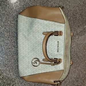 Michael Kors Beige and Cream Satchel